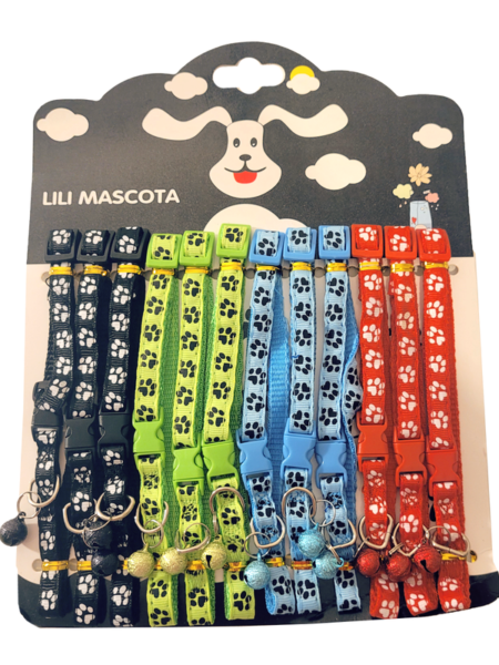 Collar para gatos con cascabel, varios colores