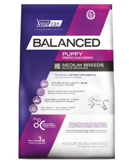 Balanced cachorro razas medianas 20kg
