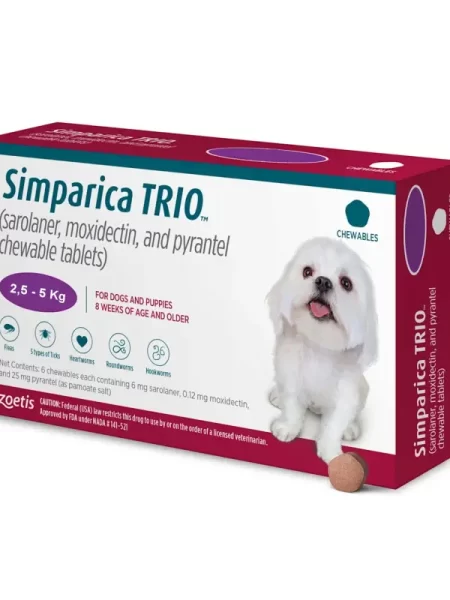 Simparica Trio 2,5 a 5kg 1 comp