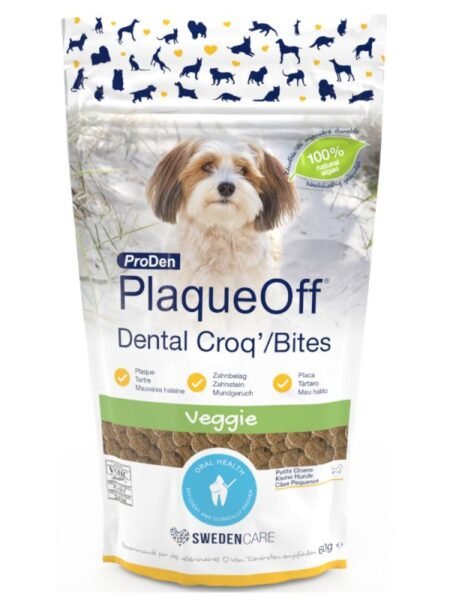 Plaque Off Dental Bites raza pequeña 60g
